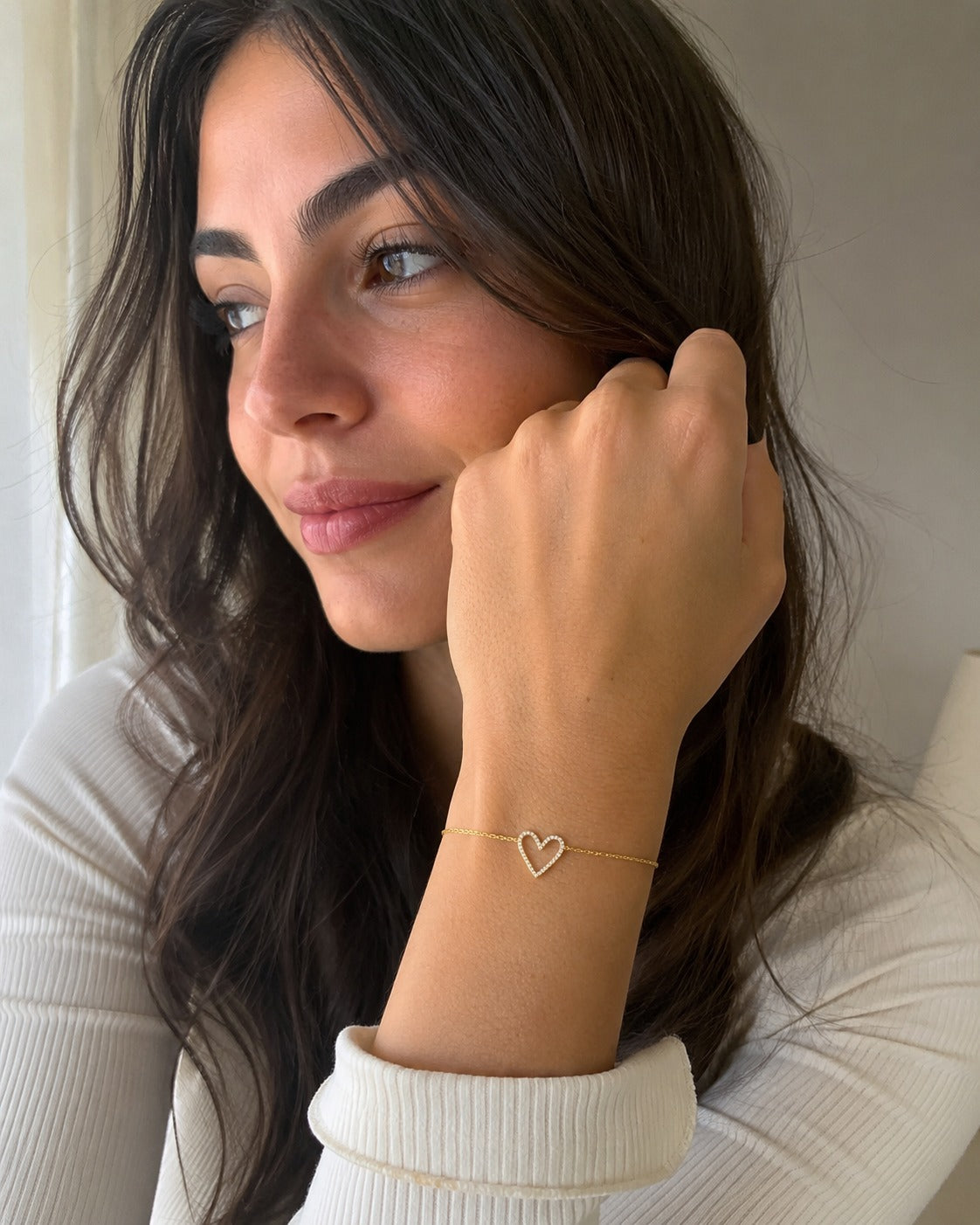 Bracelet Cœur Étincelant