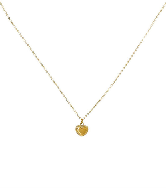 Goudkleurige Love Hearth Hartje Ketting stainless steel ketting dames waterproof hypoallergeen