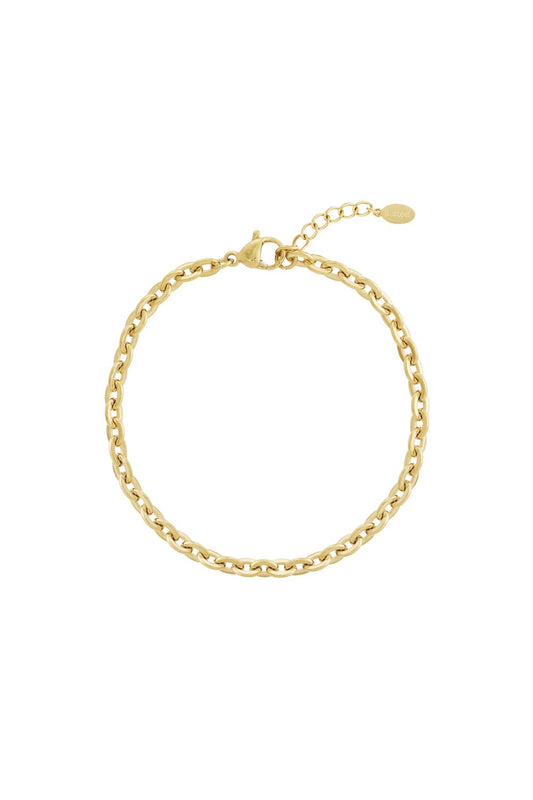 Gold Link Line Chain Bracelet stainless steel bracelet women's waterproof hypoallergeen
