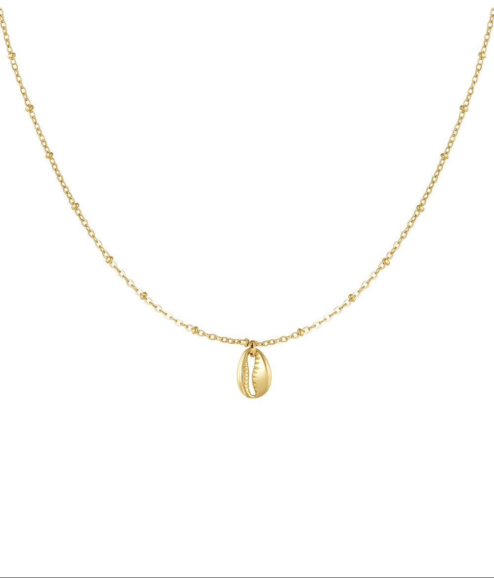 Goudkleurige Schelp Ketting stainless steel ketting dames waterproof hypoallergeen