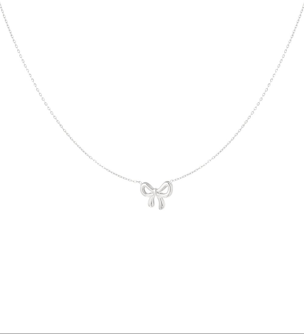 Zilverkleurige Strik ketting stainless steel ketting dames waterproof hypoallergeen