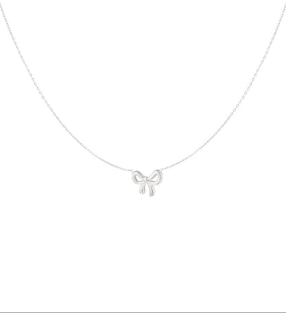 Zilverkleurige Strik ketting stainless steel ketting dames waterproof hypoallergeen