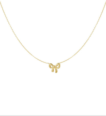 Goudkleurige Strik ketting stainless steel ketting dames waterproof hypoallergeen