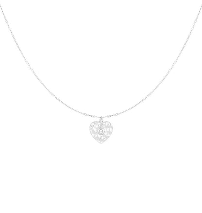 Zilverkleurige True Hearth Hartje Ketting stainless steel ketting dames waterproof hypoallergeen