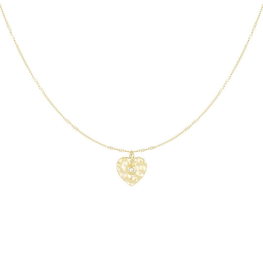 Goudkleurige True Hearth Hartje Ketting stainless steel ketting dames waterproof hypoallergeen