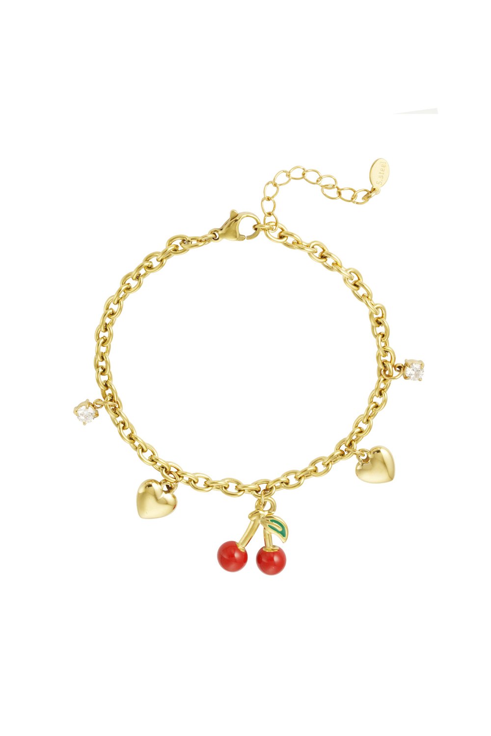 Gold Cherish Charm Charm Bracelet stainless steel bracelet women's waterproof hypoallergeen