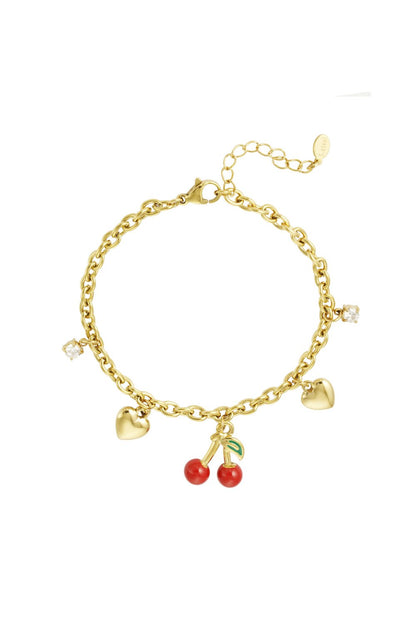 Gold Cherish Charm Charm Bracelet stainless steel bracelet women's waterproof hypoallergeen