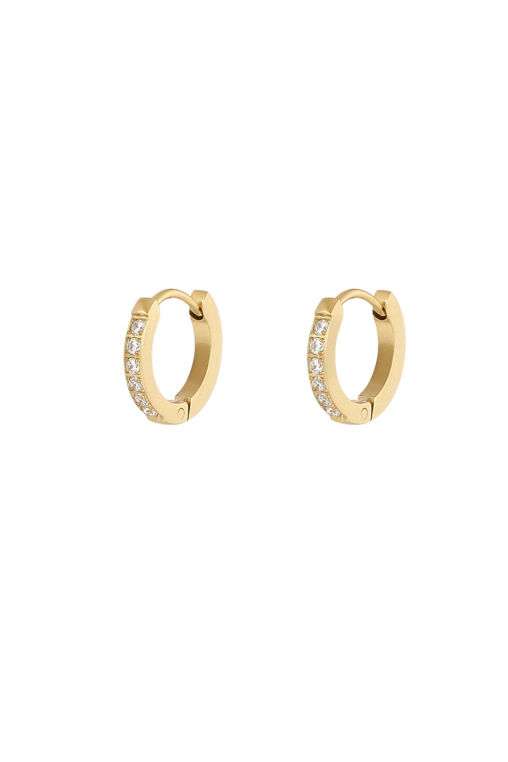 Gold Diamond Dazzle Hoops Earrings stainless steel earrings women's waterproof hypoallergeen