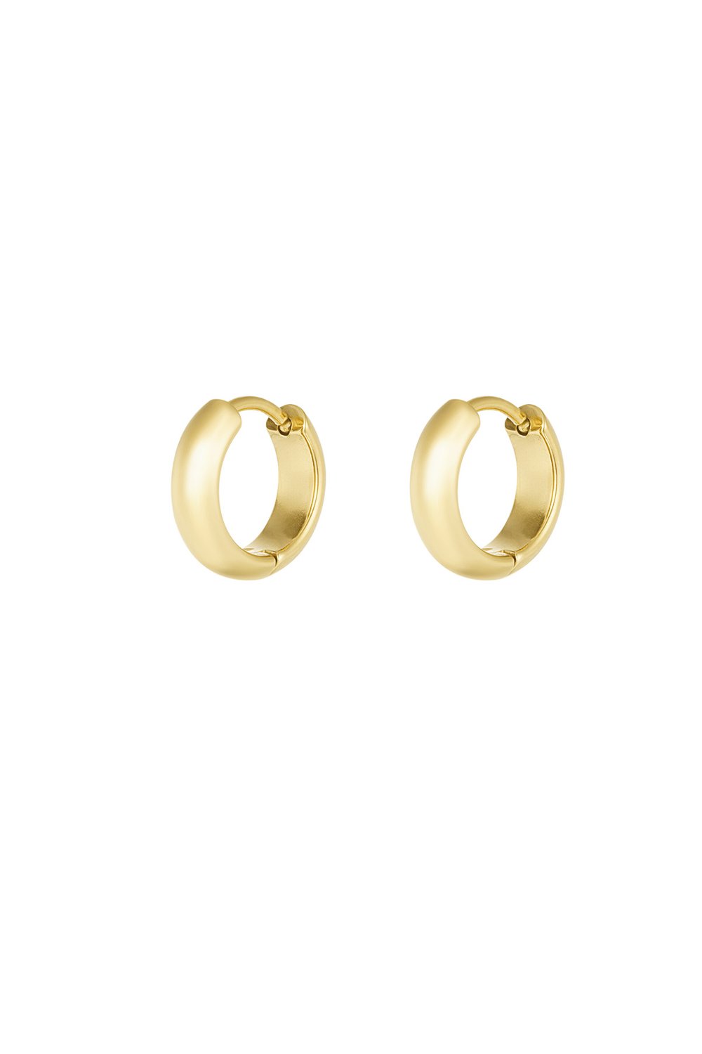 Gold fine line hoops earrings stainless steel earrings women's waterproof hypoallergeen