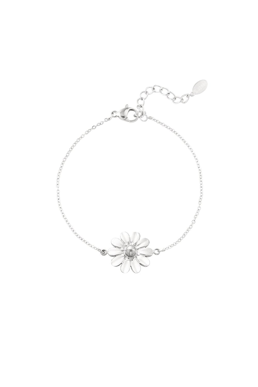 Zilverkleurig Margriet Bloem Armband stainless steel armband dames waterproof hypoallergeen