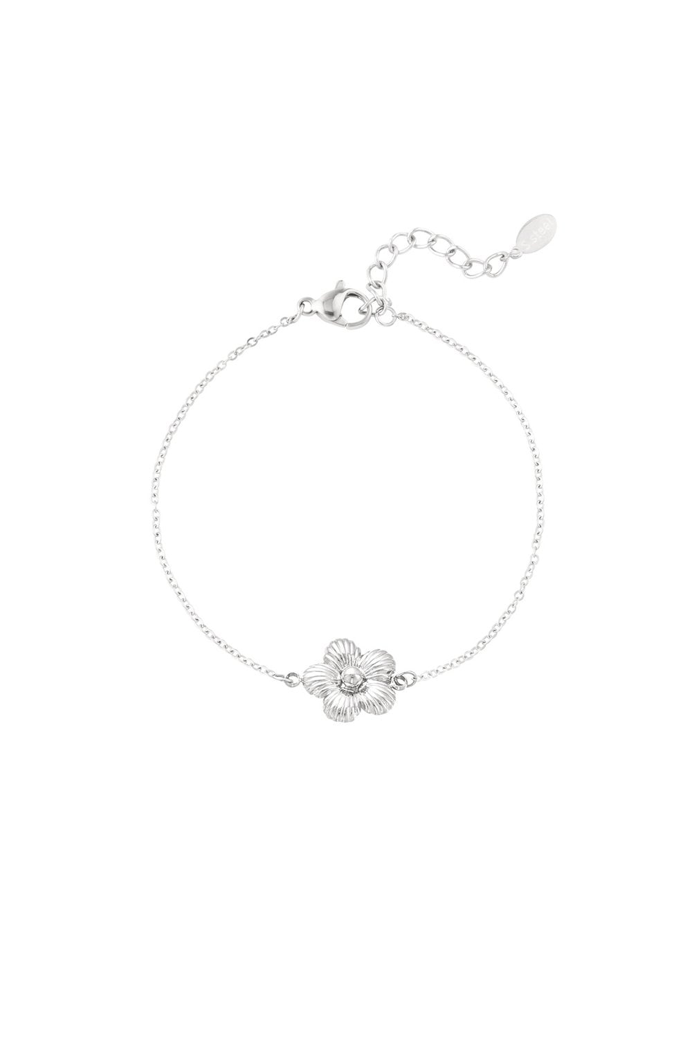 Silver Daisy Flower Bracelet stainless steel bracelet women's waterproof hypoallergeen