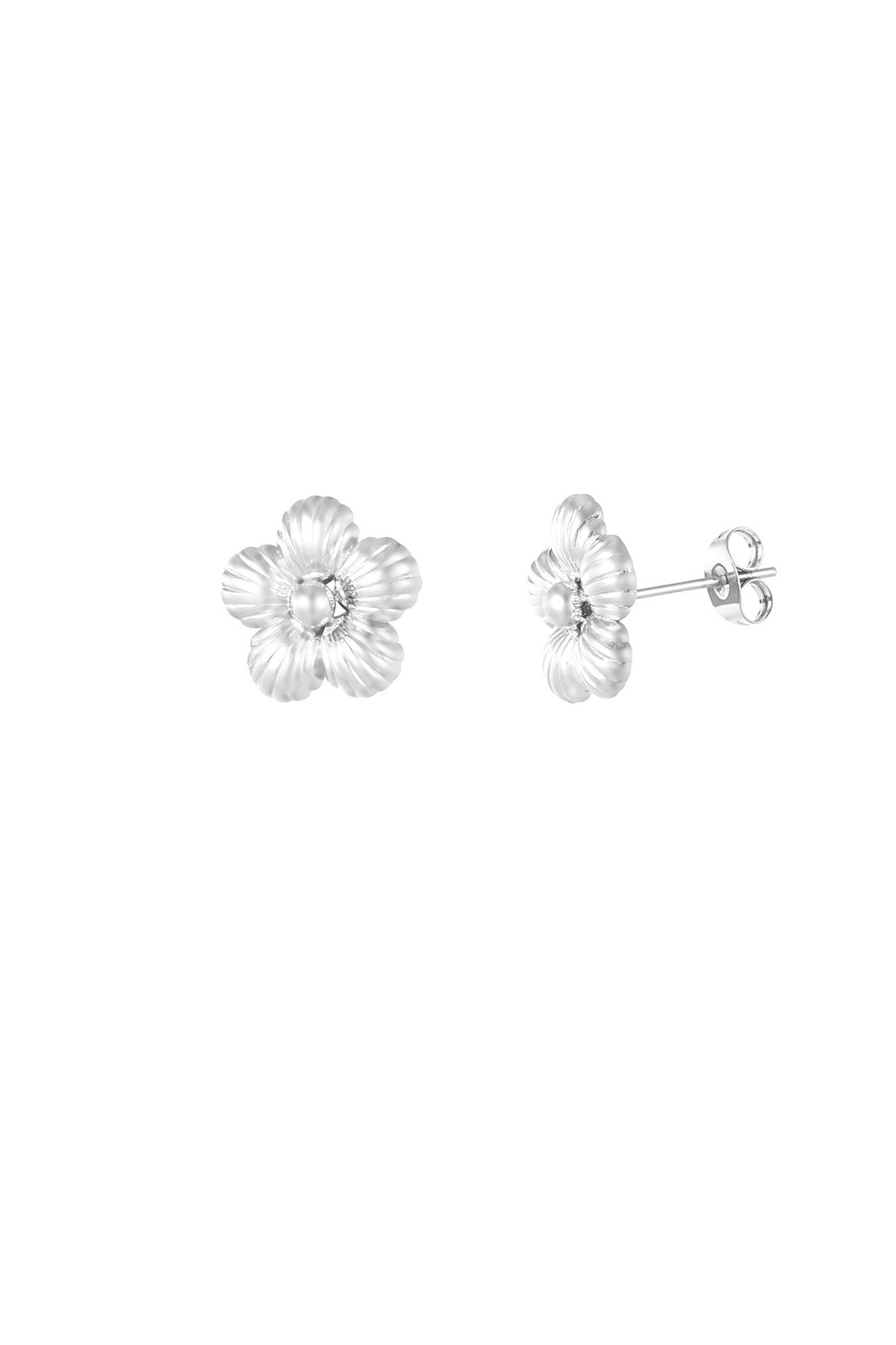 Zilverkleurige Daisy Bloem Oorbellen stainless steel oorbellen dames waterproof hypoallergeen