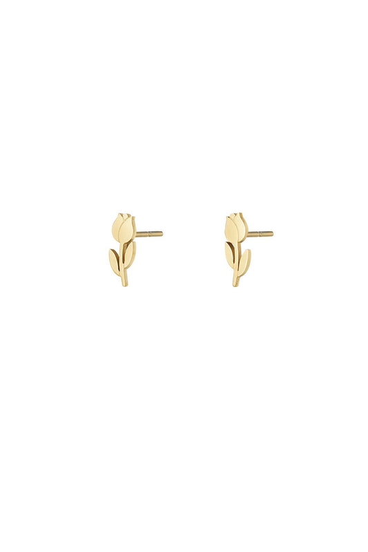 Goudkleurig Tulp Oorstuds stainless steel oorbellen dames waterproof hypoallergeen