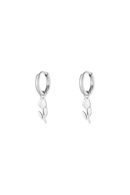 Silver Tulip Earrings stainless steel earrings women's waterproof hypoallergeen