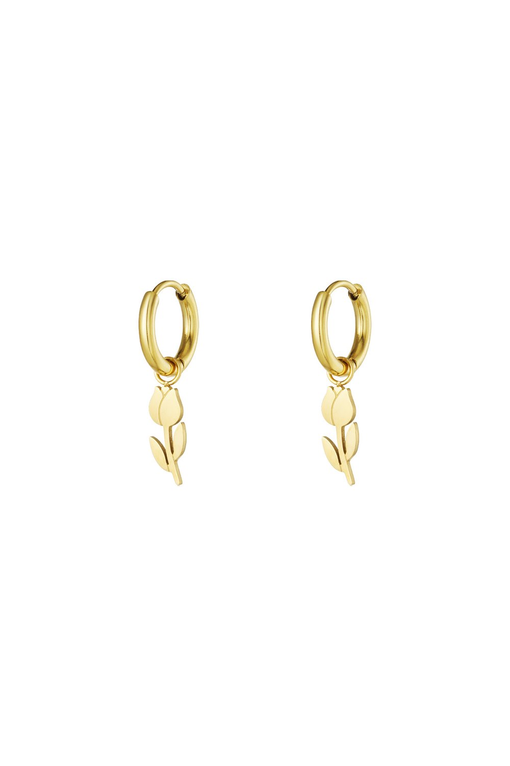 Gold Tulip Earrings stainless steel earrings women's waterproof hypoallergeen