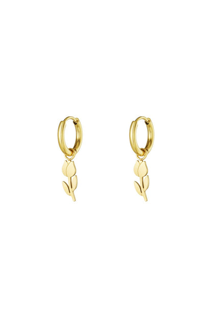 Gold Tulip Earrings stainless steel earrings women's waterproof hypoallergeen