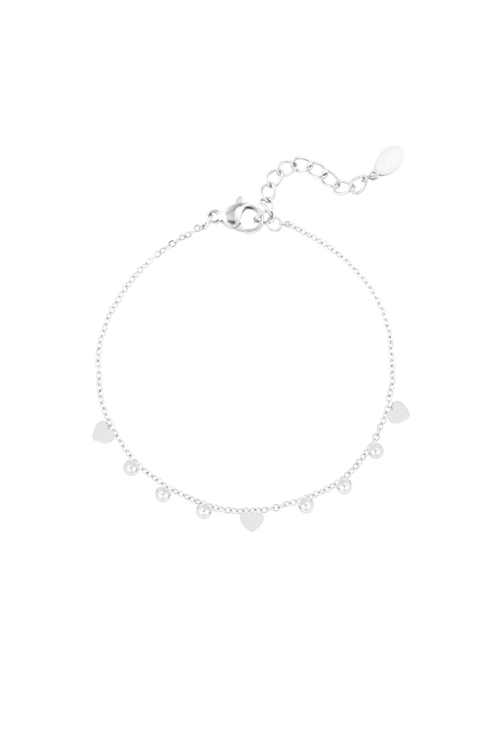 Silver Twinkle Of Love hearts Charm Bracelet stainless steel bracelet women's waterproof hypoallergeen
