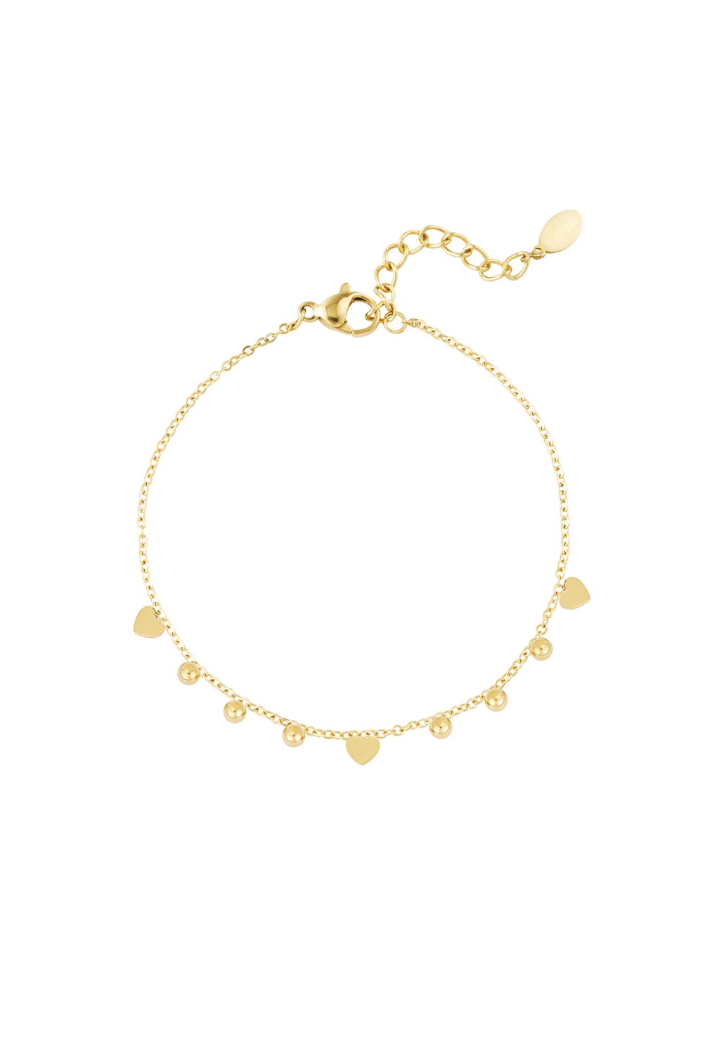 Gold Twinkle Of Love hearts Charm Bracelet stainless steel bracelet women's waterproof hypoallergeen