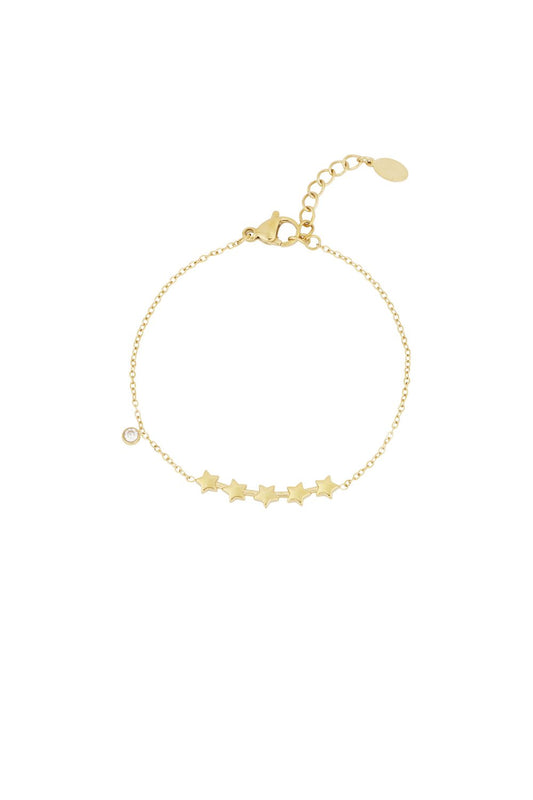 Gold Shining Stars Stars Bracelet stainless steel bracelet women's waterproof hypoallergeen