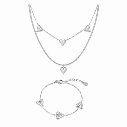 Hearts Haven Set Necklace + Bracelet