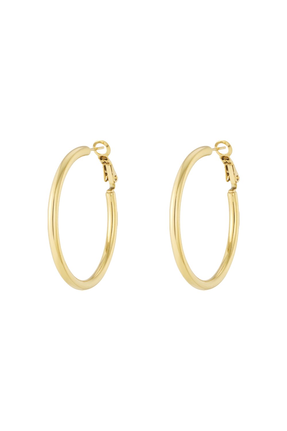 Goudkleurige Hoops 4CM Oorbellen stainless steel oorbellen dames waterproof hypoallergeen