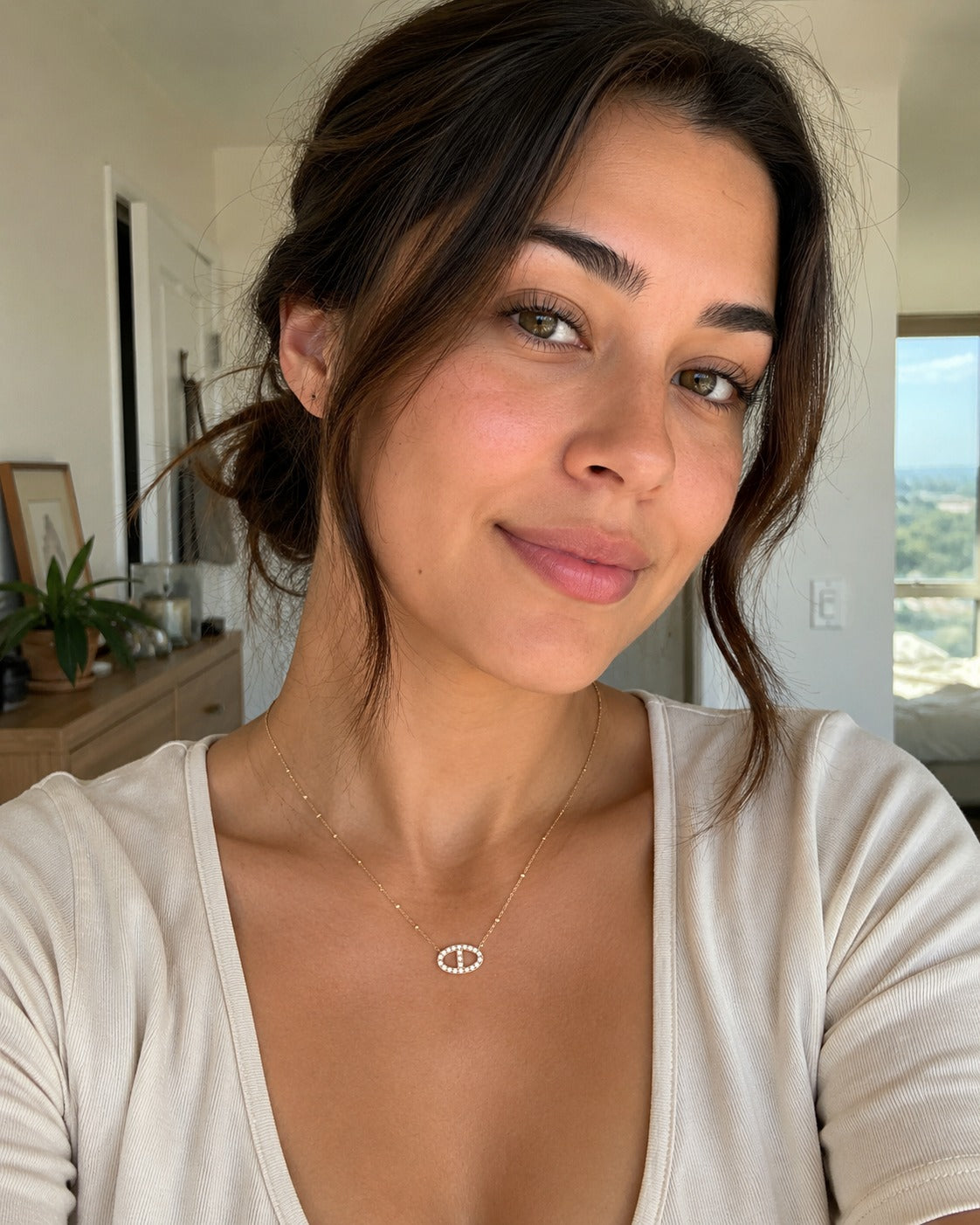Diamond Diskette Necklace