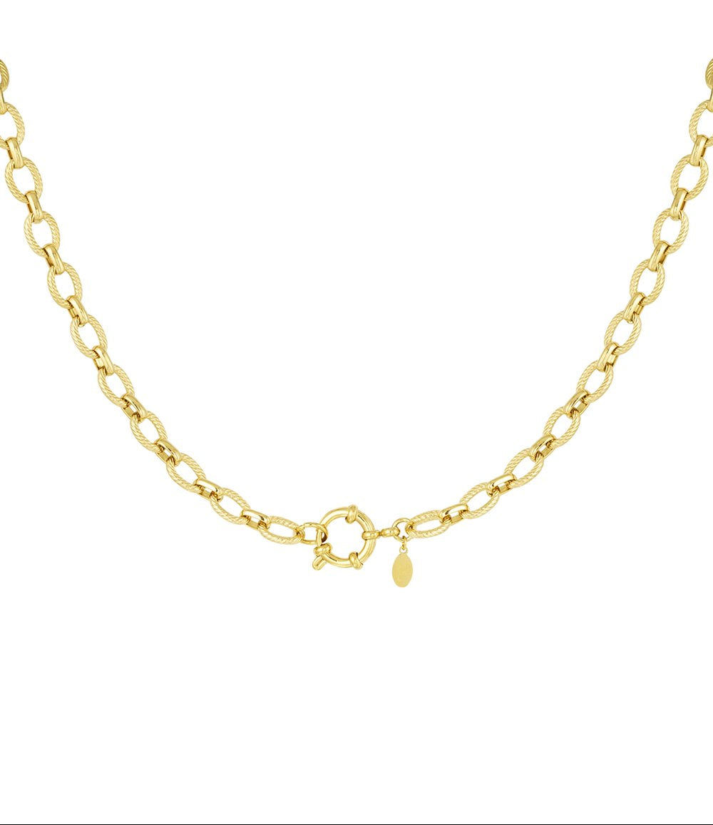 Gold Chunky Statement Choker Necklace stainless steel necklace women's waterproof hypoallergeen