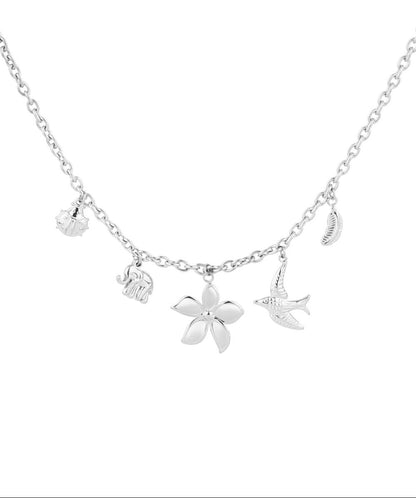 Zilverkleurig Spirit Of Nature Bedelketting stainless steel ketting dames waterproof hypoallergeen