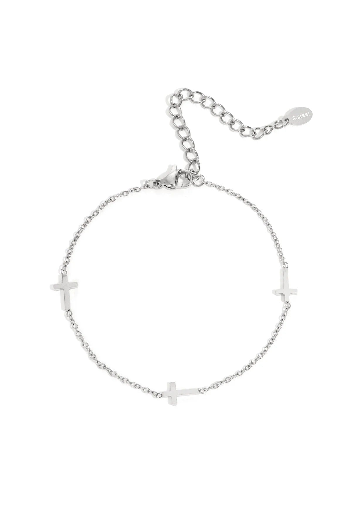 Sacred Saint Crosses Set Necklace + Bracelet