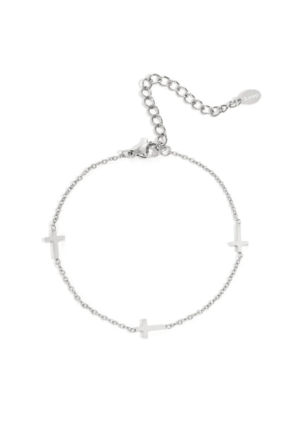 Sacred Saint Crosses Set Necklace + Bracelet