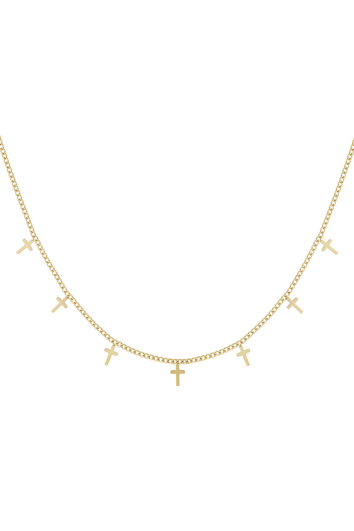 Sacred Saint Crosses Set Necklace + Bracelet