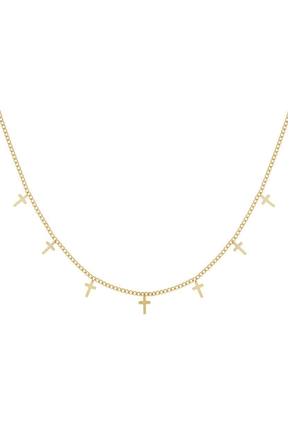 Sacred Saint Crosses Set Necklace + Bracelet
