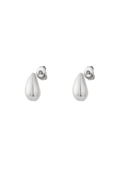 Silver Trendy Drop Earrings stainless steel earrings women's waterproof hypoallergeen