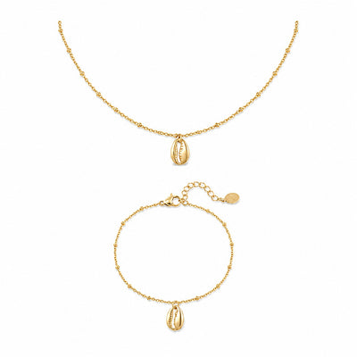 Shining Shell Muschel-Set Kette + Armband