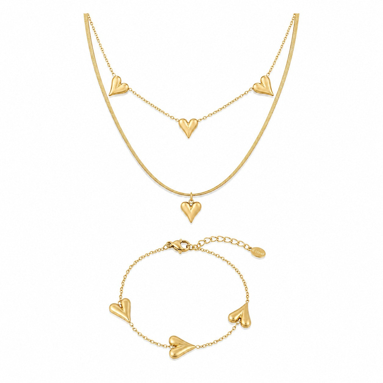 Hearts Haven Set Necklace + Bracelet