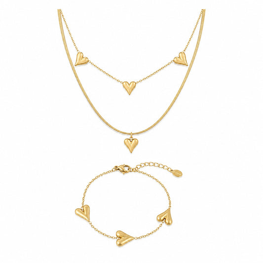 Hartjes Haven Setje Ketting + Armband