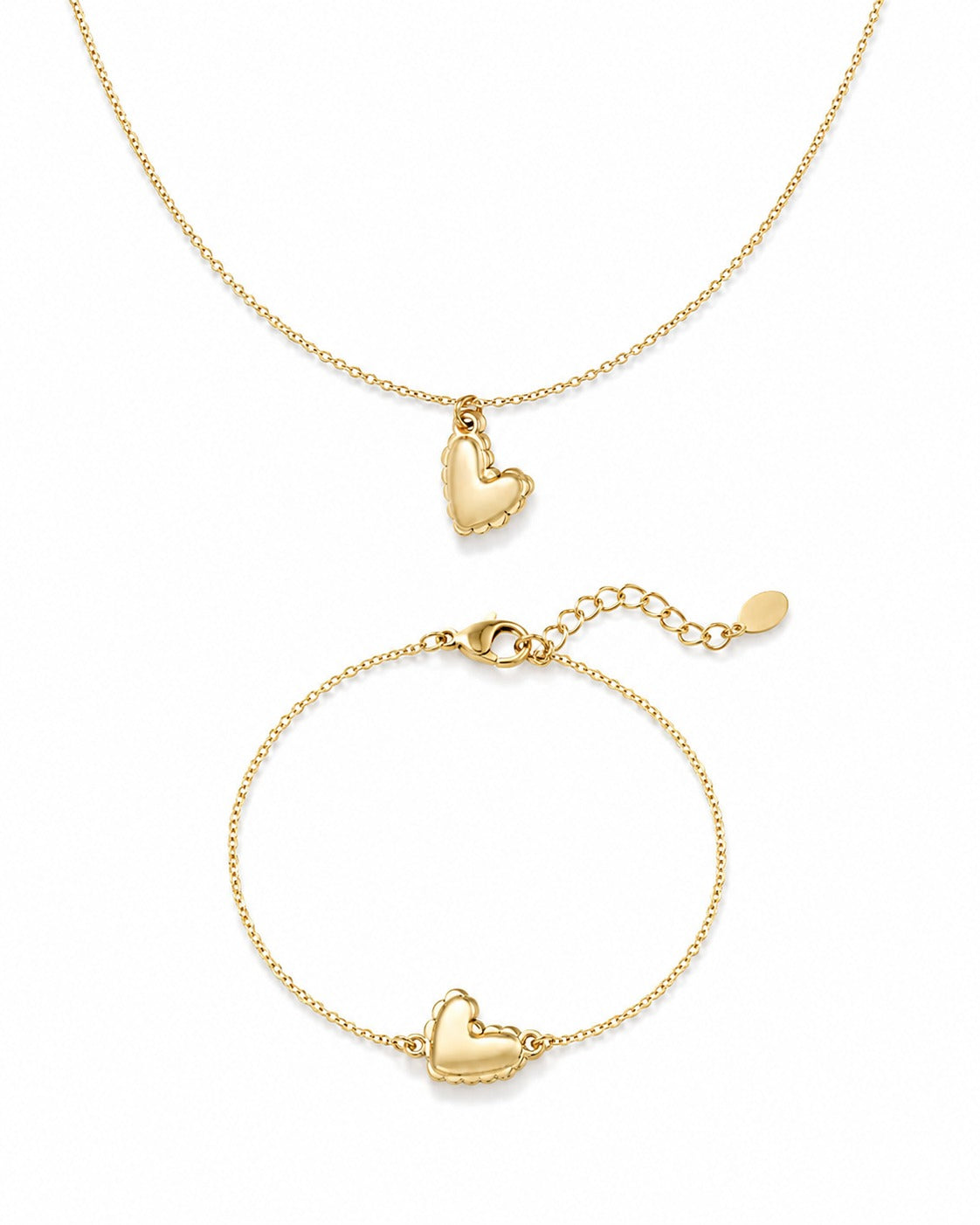 Amour Amore Heart Set Necklace + Bracelet