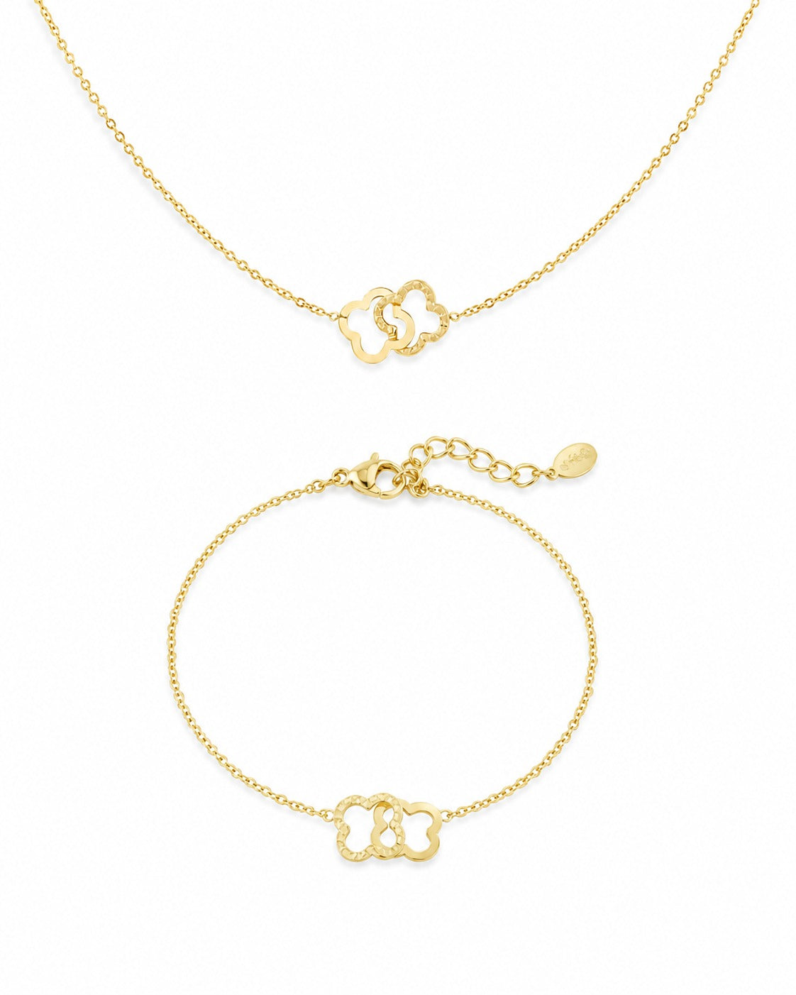 Klaver Klassiek Setje Ketting + Armband