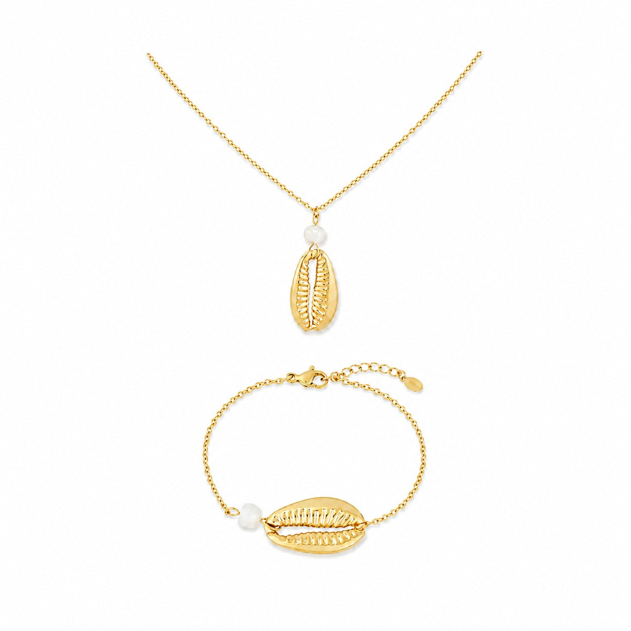Shining Shore Schelp Setje Ketting + Armband