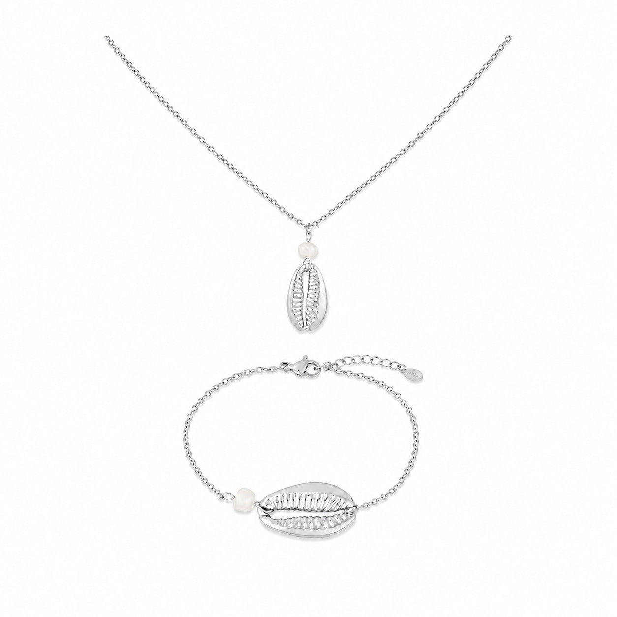 Shining Shore Schelp Setje Ketting + Armband