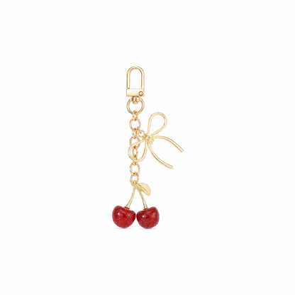 kersen sleutelhanger, productfoto op witte achtergrond