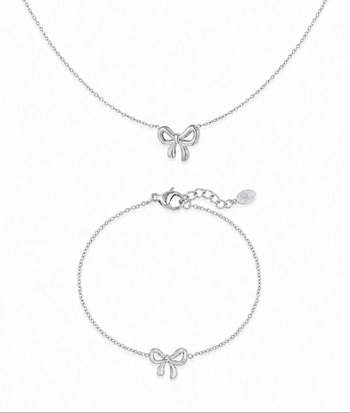 coquette Aesthetic Bow Set Necklace + Bracelet