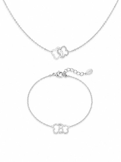 Klaver Klassiek Setje Ketting + Armband